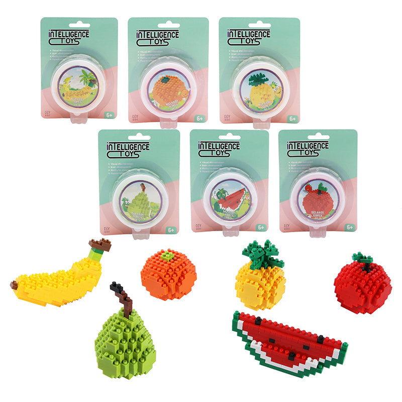 6 Types Fruit DIY Micro Building Blocks