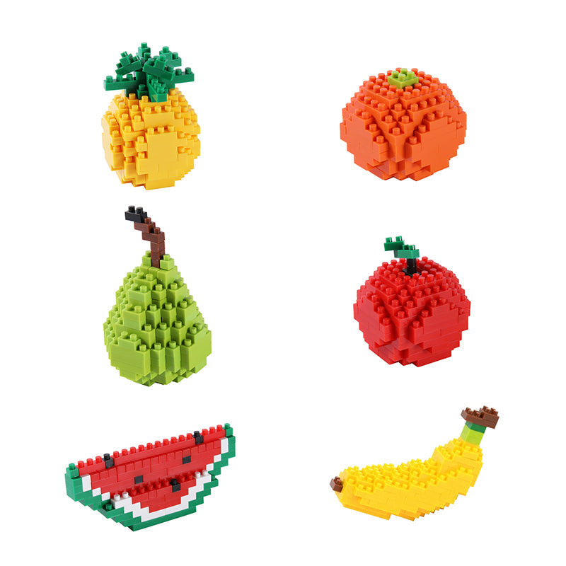 6 Types Fruit DIY Micro Building Blocks