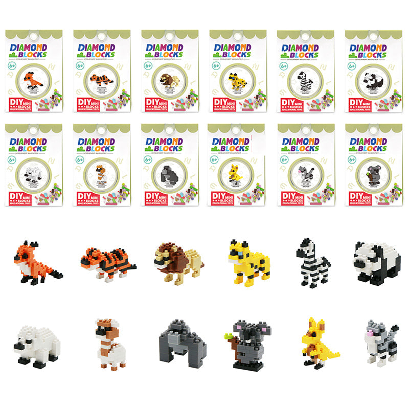 12 Types New Small Animal Micro Building Blocks