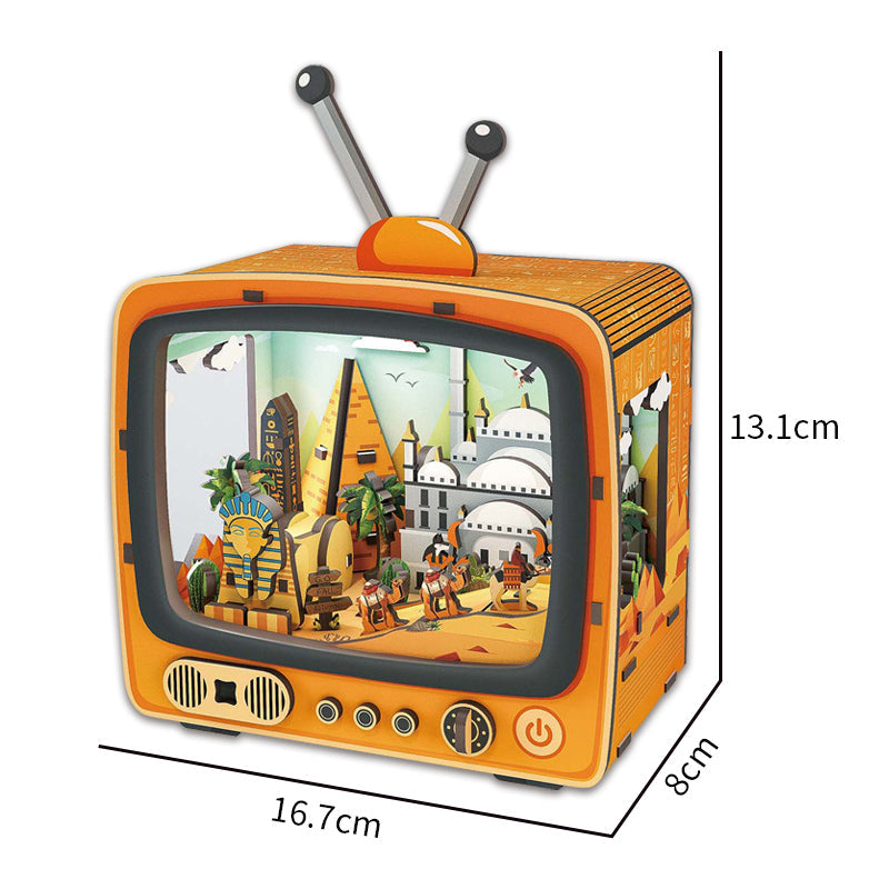 89PCS 3D Wooden TV Building Jigsaw Puzzle