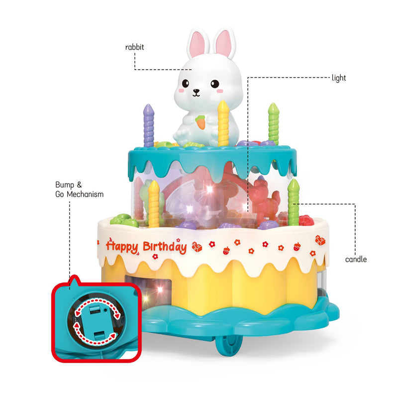 B/O Bump And Go Cake With Light And Music 2-C Ass'D