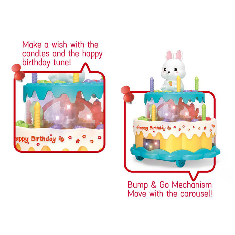 B/O Bump And Go Cake With Light And Music 2-C Ass'D