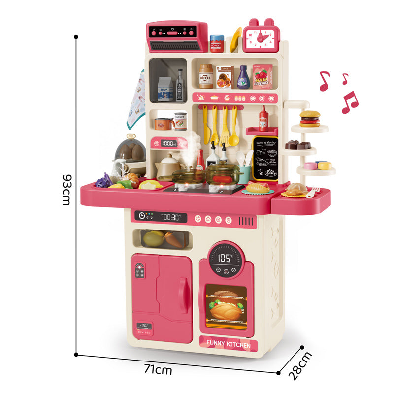 95Cm Kitchen Set With Light And Music 93Pcs