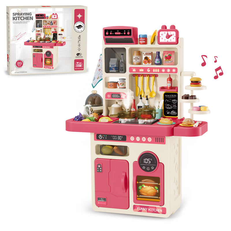 95Cm Kitchen Set With Light And Music 93Pcs