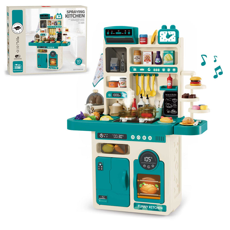 95Cm Kitchen Set With Light And Music 93Pcs