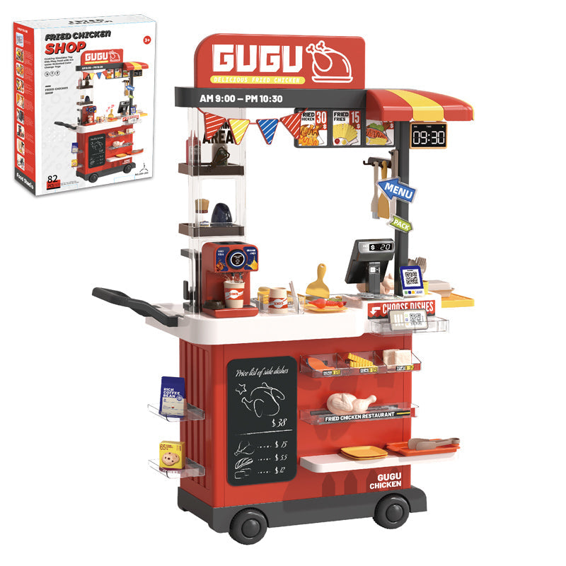 102Cm Fried Chichen Shop With Light And Sound(82 Pieces)