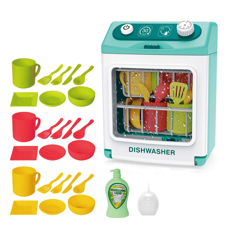 Electric Dishwasher Kitchen Pretend Play Toys With Light Music