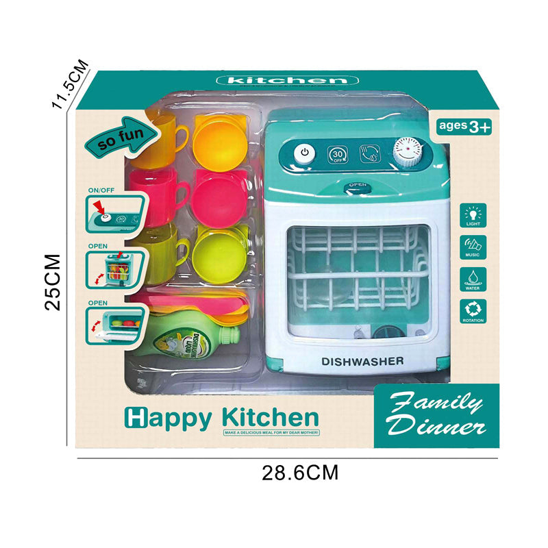 Electric Dishwasher Kitchen Pretend Play Toys With Light Music