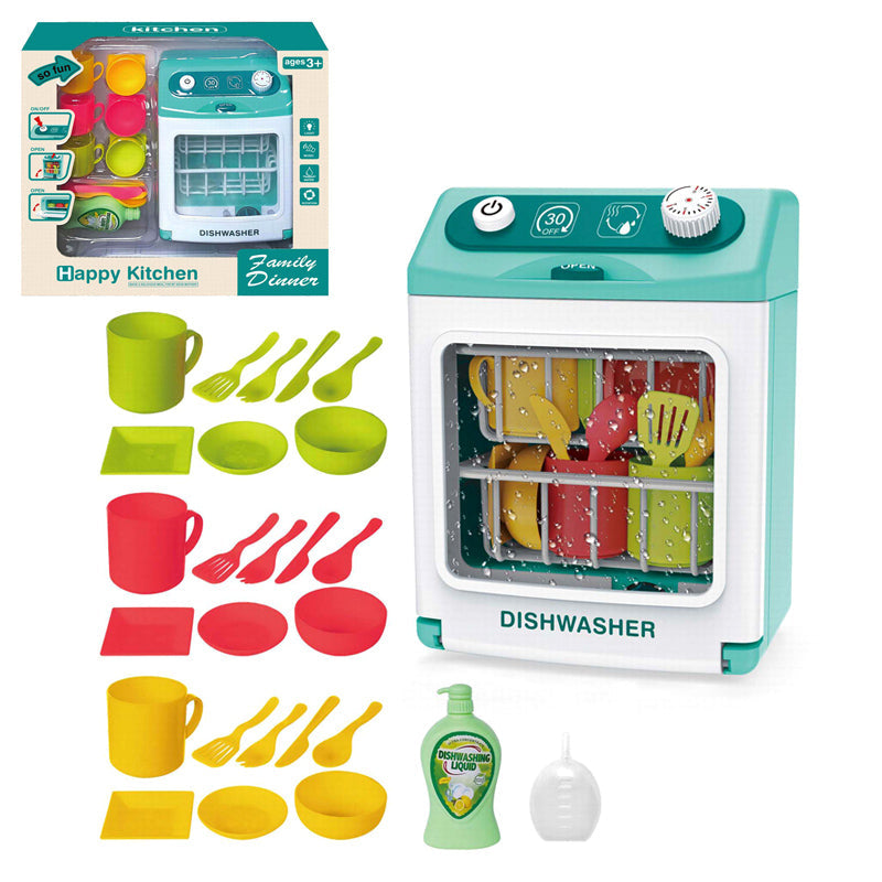 Electric Dishwasher Kitchen Pretend Play Toys With Light Music