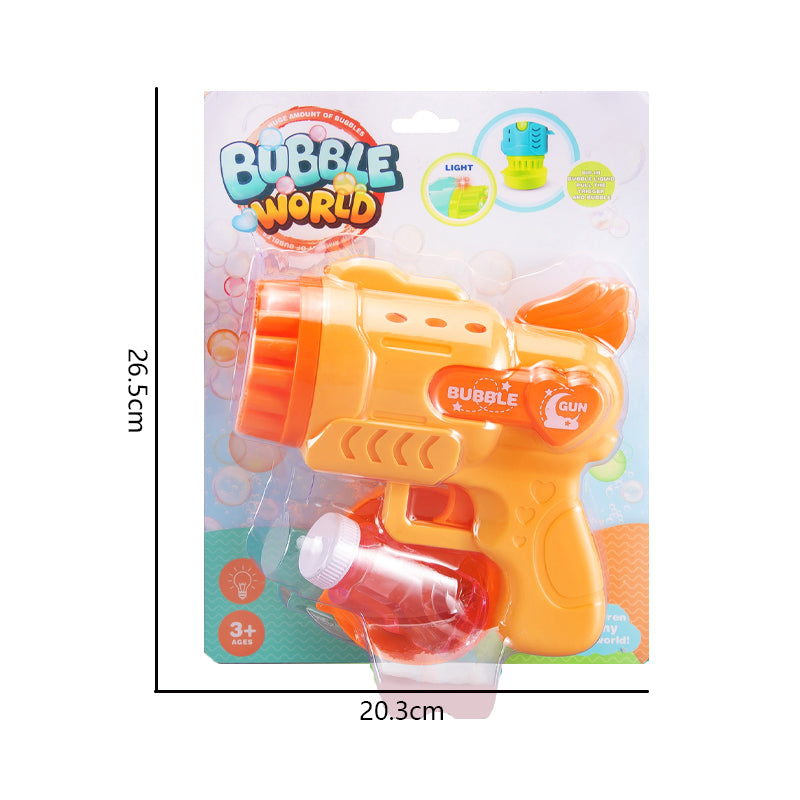 B/O Bubble Gun With Light 2-C Ass'D