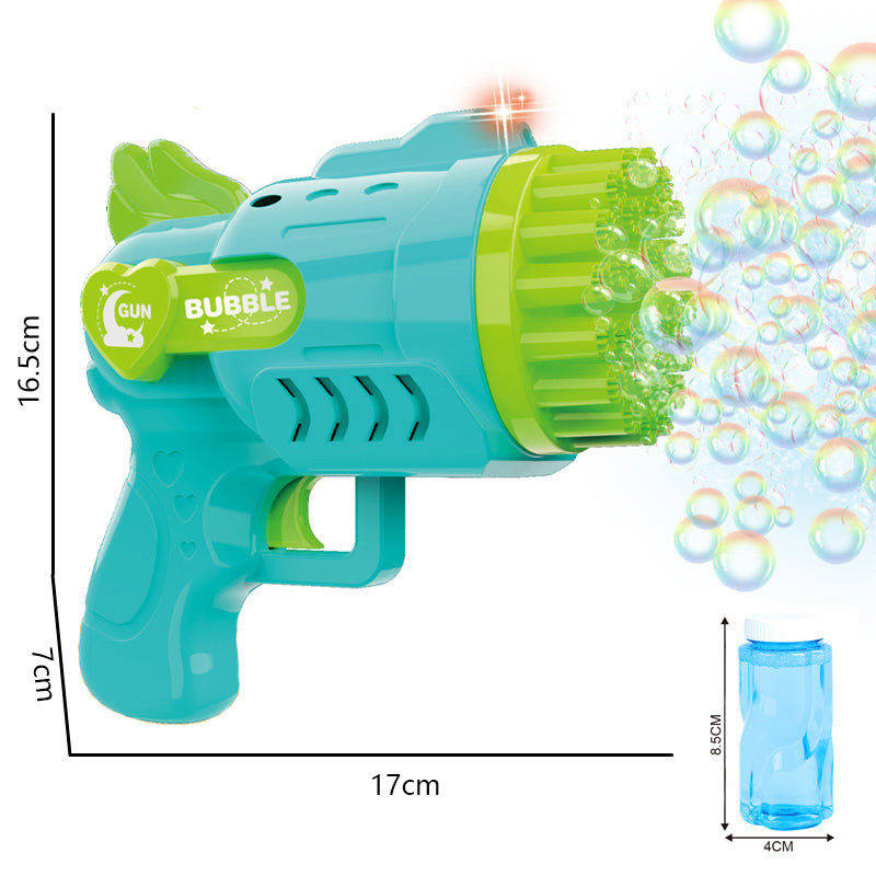 B/O Bubble Gun With Light 2-C Ass'D