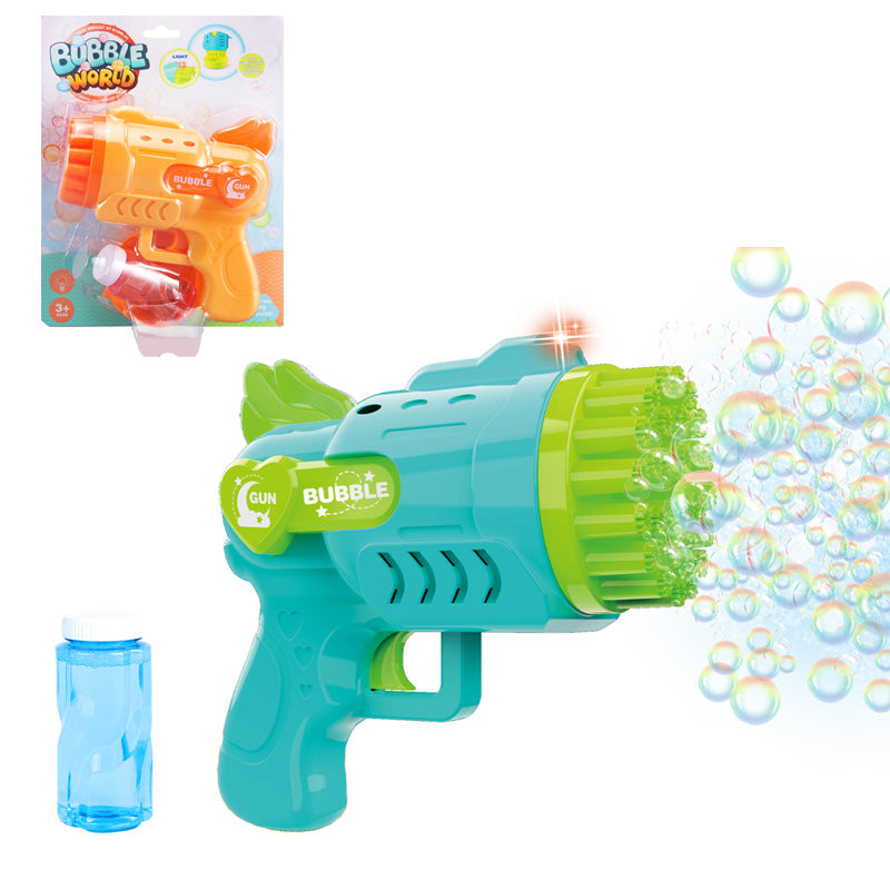 B/O Bubble Gun With Light 2-C Ass'D