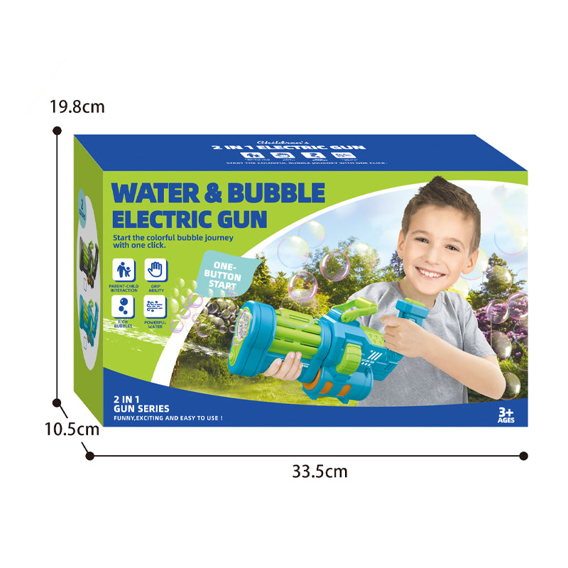2 In 1 B/O Bubble Gun 2-C Ass'D