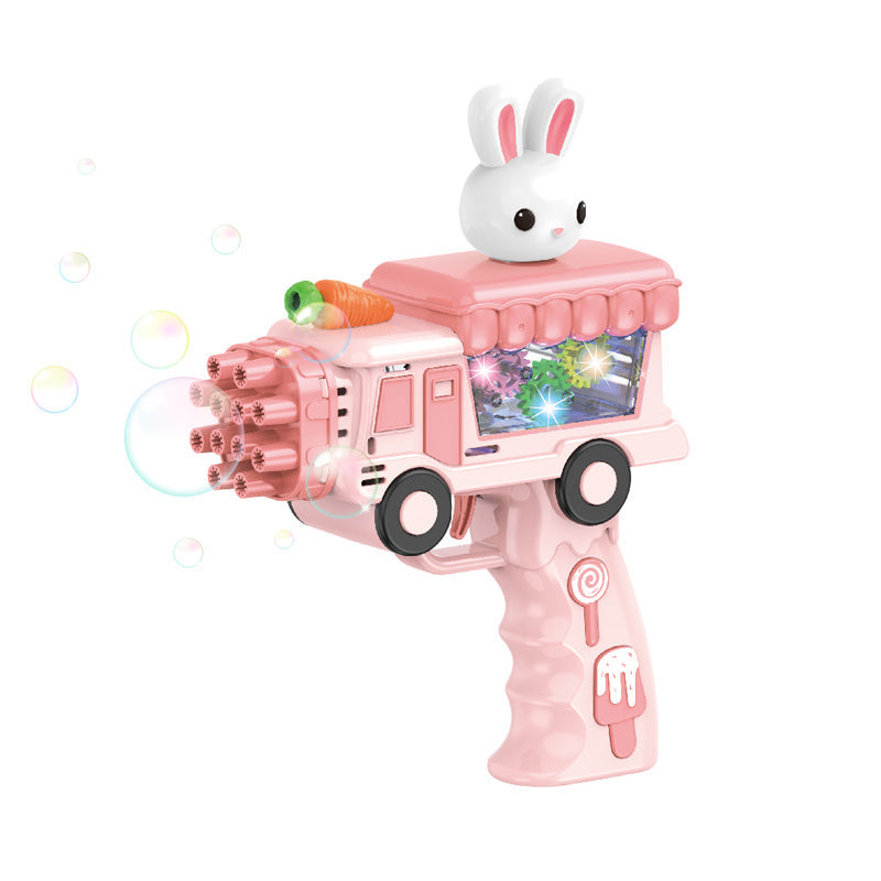 B/O Bubble Gun With Light 2-C Ass'D