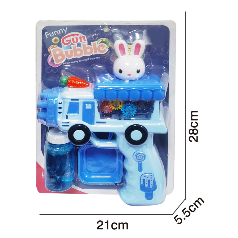 B/O Bubble Gun With Light 2-C Ass'D