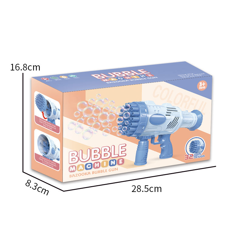 B/O Bubble Gun With Light 2-C Ass'D