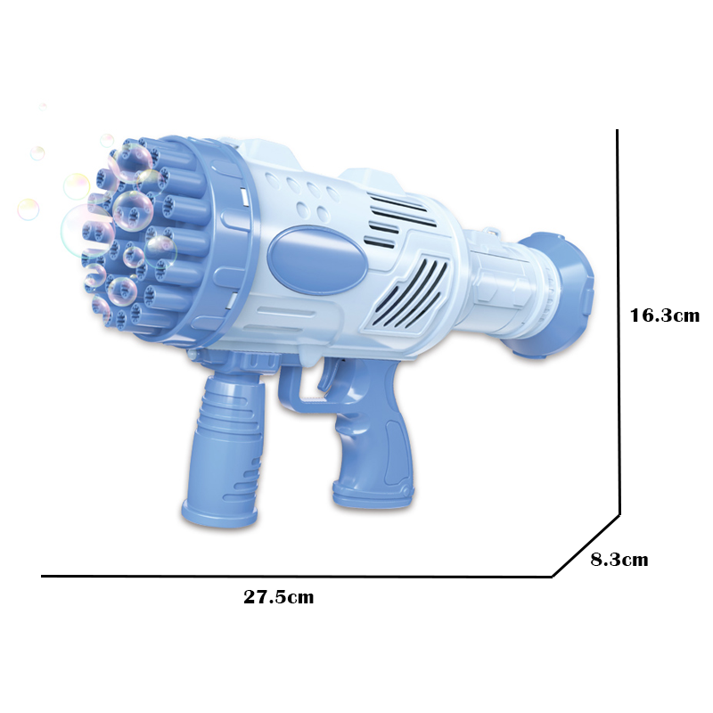 B/O Bubble Gun With Light 2-C Ass'D