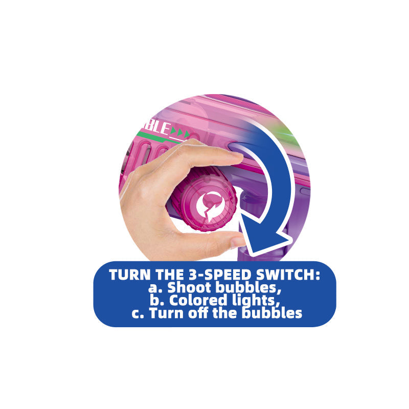 B/O Bubble Machine With Light 2-C Ass'D