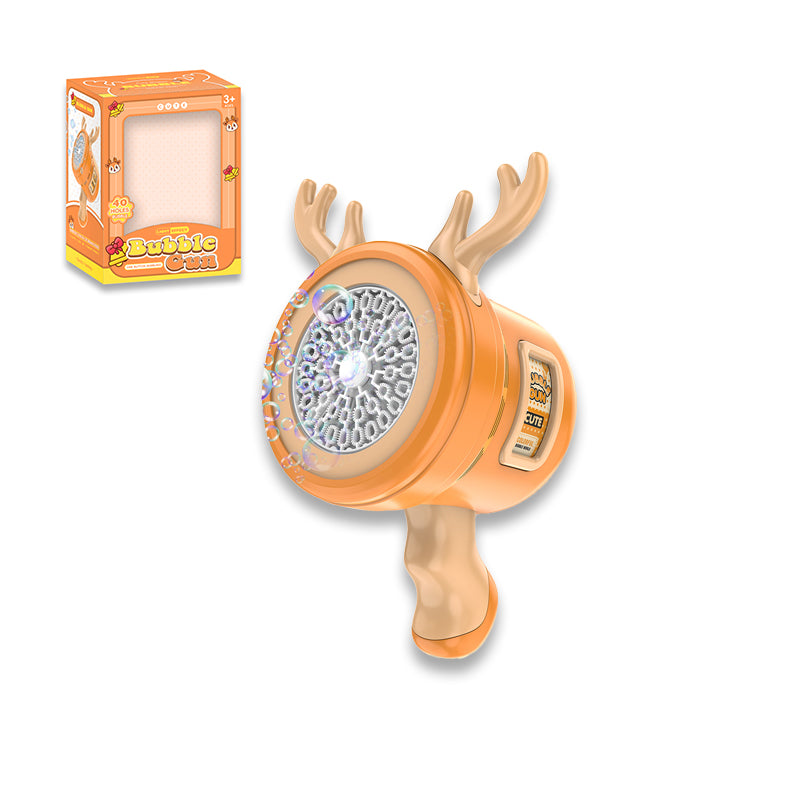 电动40孔小鹿泡泡枪/带灯光,包3.7V锂电池