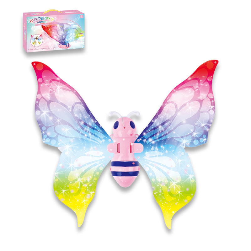 电动蝴蝶翅膀/带灯光,音乐,翅膀可挥动,3*AA无包电