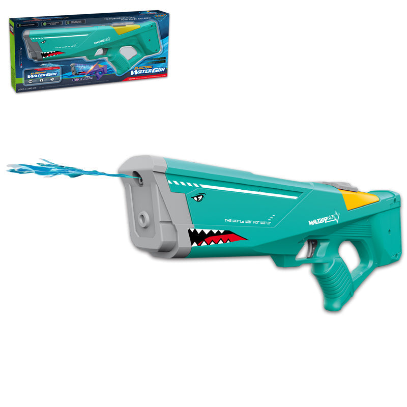 电动鲨鱼水枪/可出水,包3.7V锂电池,充电线,二色混装