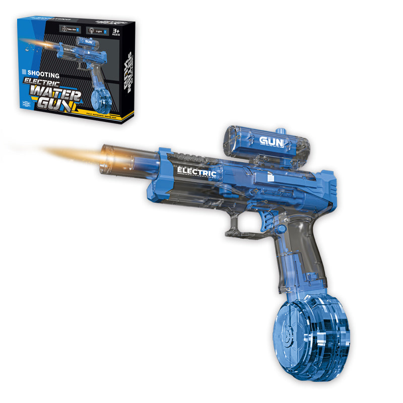 电动水枪/带灯光,机身包3.7V锂电池,2条USB充电线,二色混装