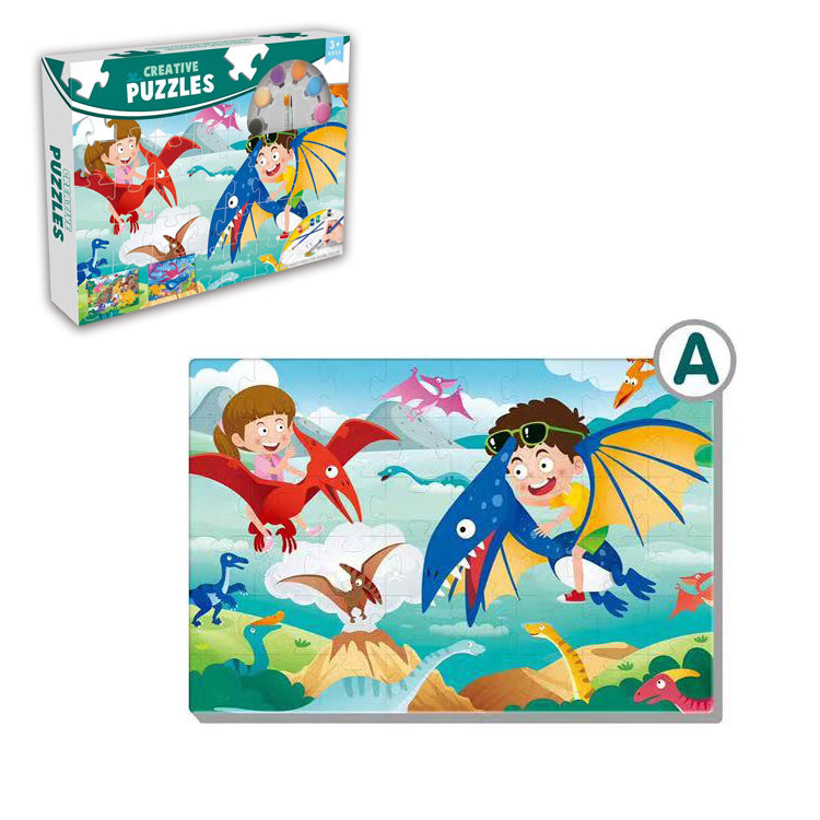 2 In 1 Painting Puzzle Set(165 Pieces)