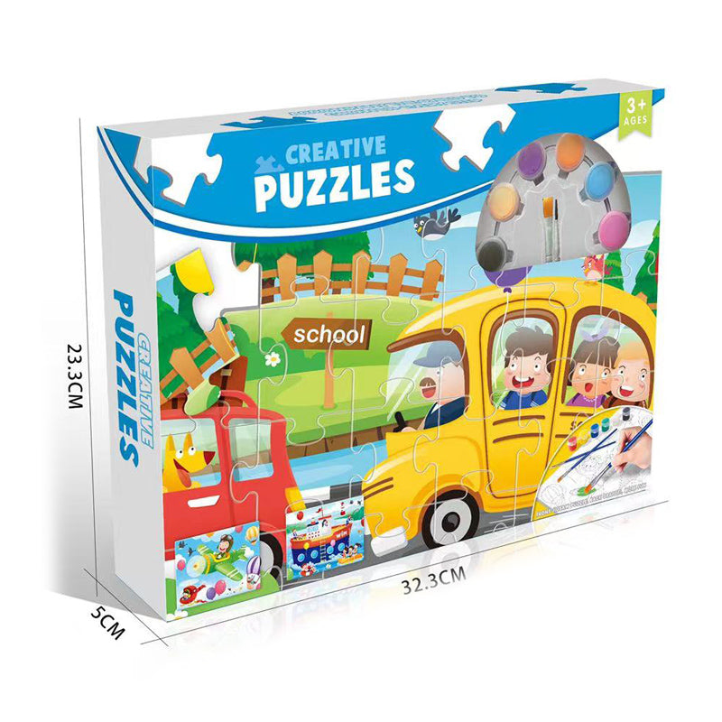 2 In 1 Painting Puzzle Set(89 Pieces)