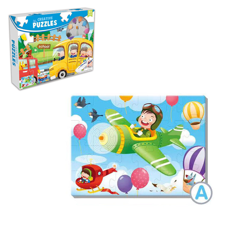 2 In 1 Painting Puzzle Set(89 Pieces)