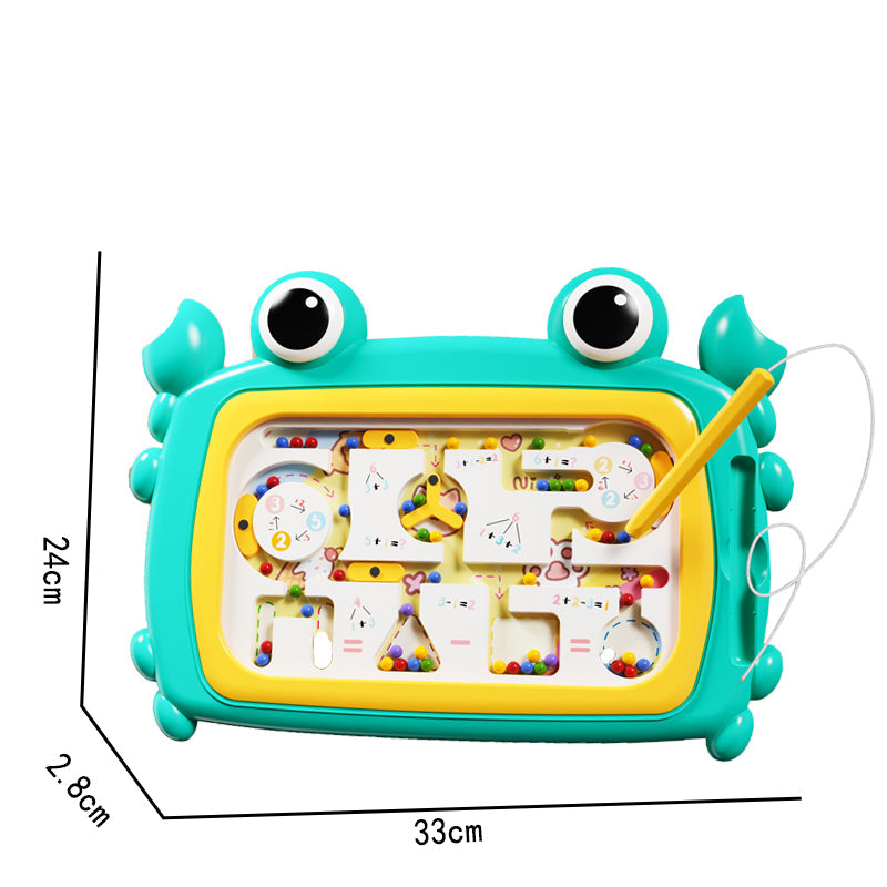 磁力螃蟹大号运笔数字珠迷宫画板