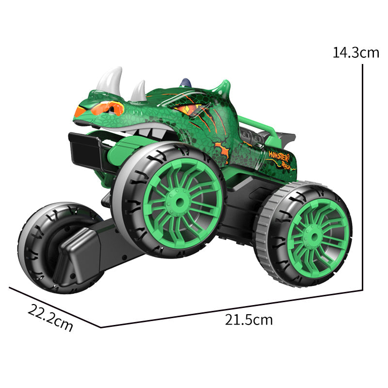2.4G遥控爆爪犀牛特技车/带声音,车身包7.4V充电电池,遥控器2*AA无包电,二色混装