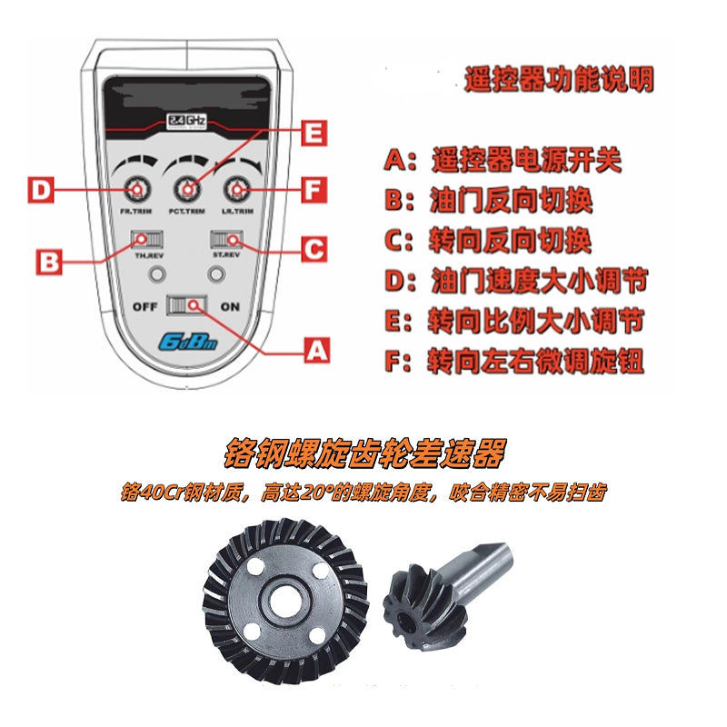 1:12 2.4G Four Way Remote Control Amphibious High Speed Car