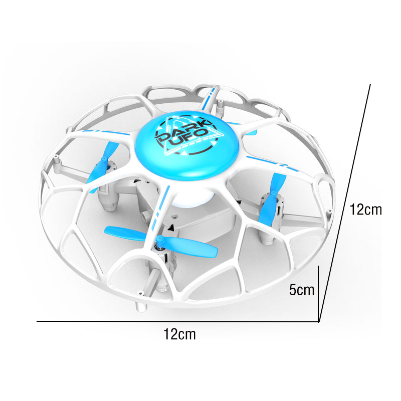 2.4G四通遥控定高飞行器/带灯光,六轴陀螺仪,感应UFO,机身包3.7V锂电池,USB充电线,遥控器3*AAA无包电,三色混装
