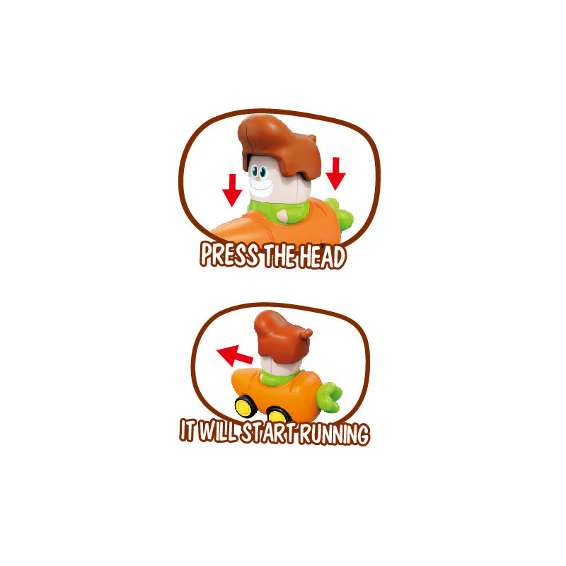 Pressure Cartoon Fruit & Vegatable Car