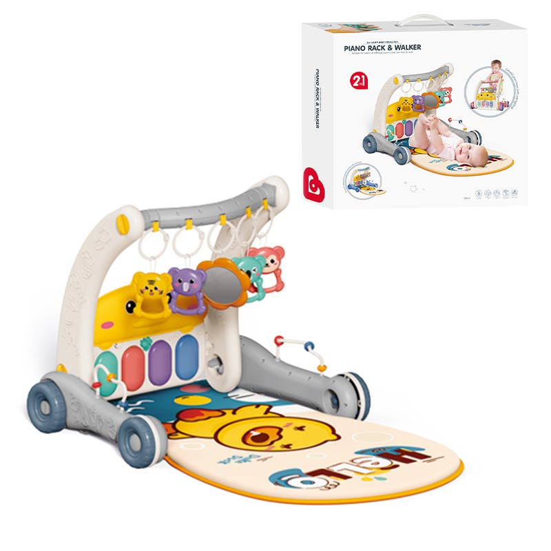 2 In 1 Baby Walker & Piano Rack 3-C Ass'D