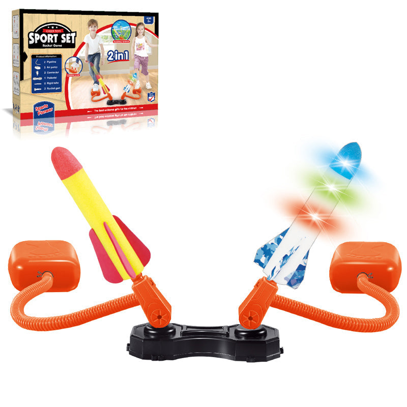2 In 1 Shoot Off Rocket Gun W/H Light