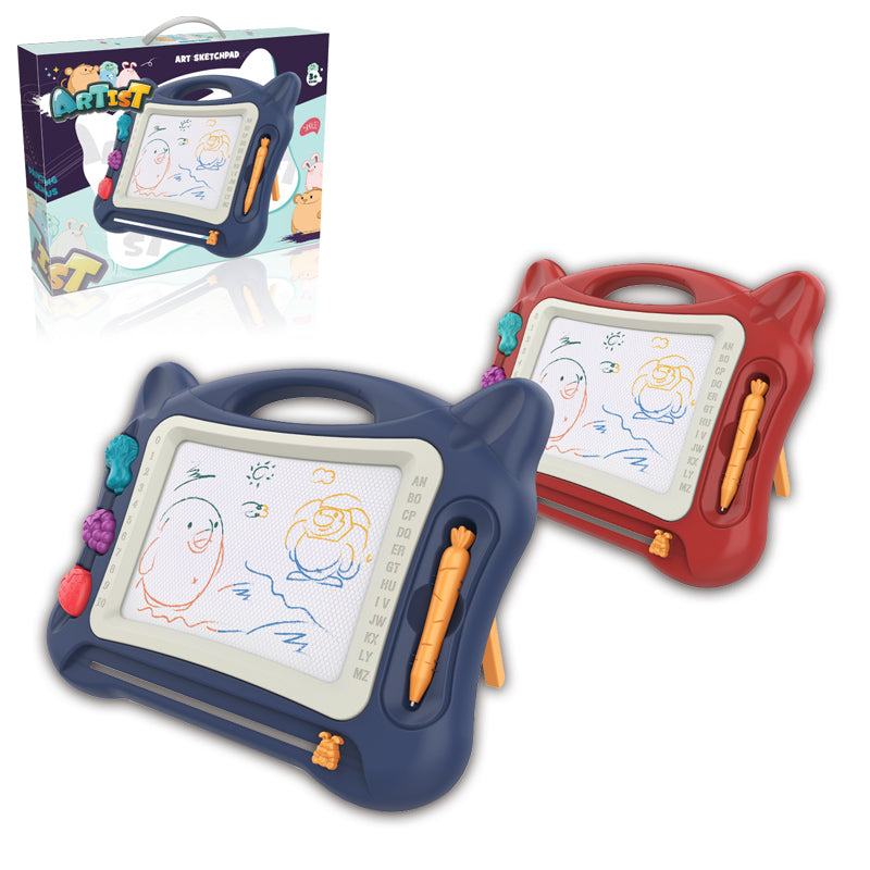 大号彩色磁性印章画版画架/二色混装