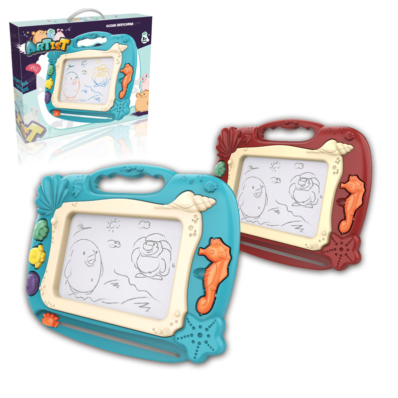 海洋黑白印章磁性画板/二色混装