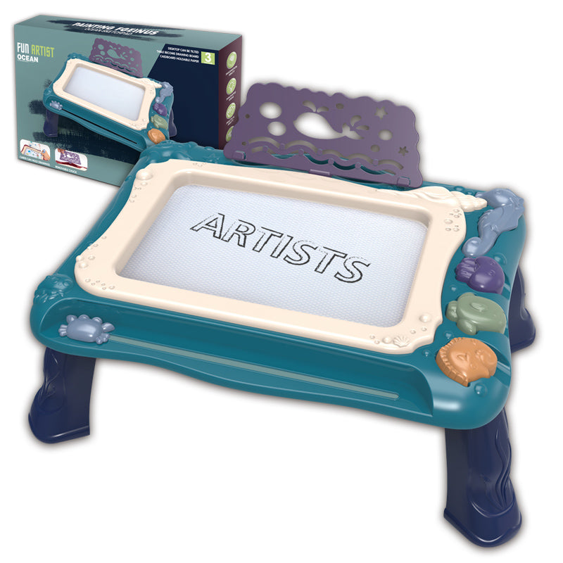 立式海洋黑白磁性写字板/豆沙红,雾状蓝二色混装