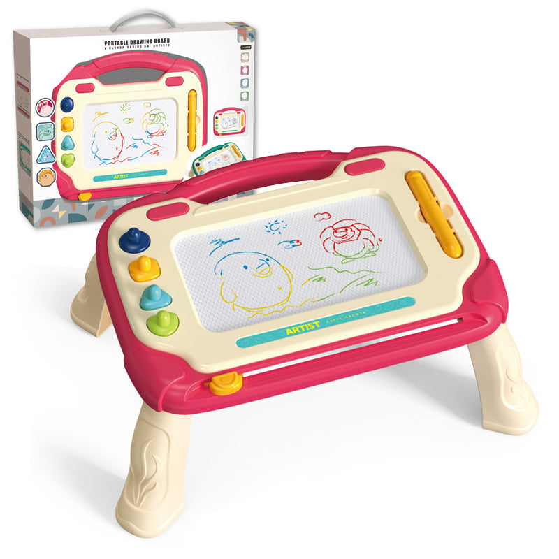 中号立式支架彩色磁性写字板/带脚,二色混装