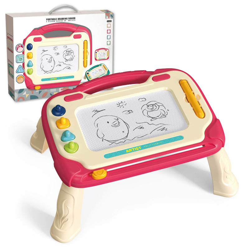 中号立式支架黑白磁性写字板/带脚,二色混装