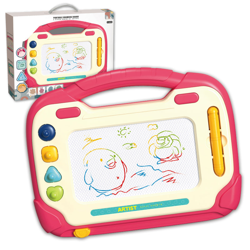 中号立式支架彩色磁性写字板/二色混装