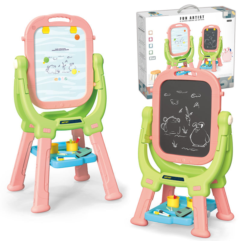 二合一立式支架画板/长腿+短腿,粉色