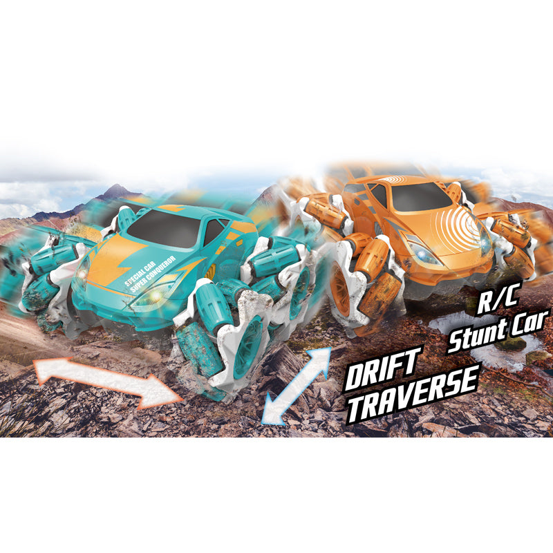 4-Way R/C Stunt Car With Light/2-C Ass'D