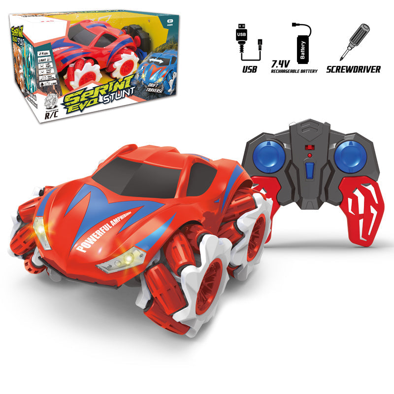 4-Way R/C Stunt Car With Light/2-C Ass'D