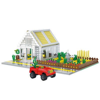 COGO 590PCS Farm Garden Greenhouse Building Block Toy