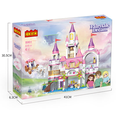 COGO 516PCS Girls Starry Sky Castle Building Block Toy