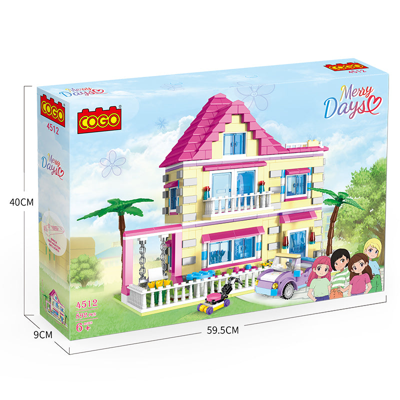 COGO 892PCS Fashionable Girl Villa Building Block Toy