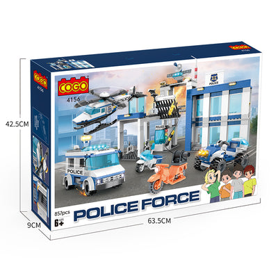 COGO 857PCS 城市警察救援局积木玩具