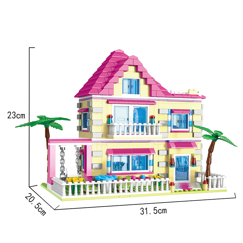 COGO 892PCS Fashionable Girl Villa Building Block Toy